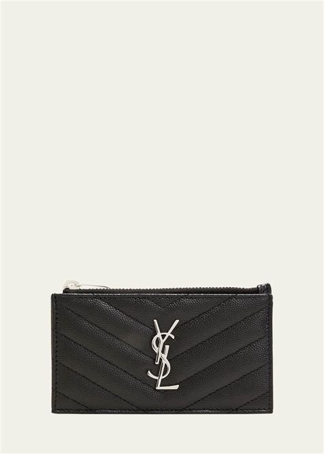 Saint Laurent Fragments YSL Quilted Leather Card Case